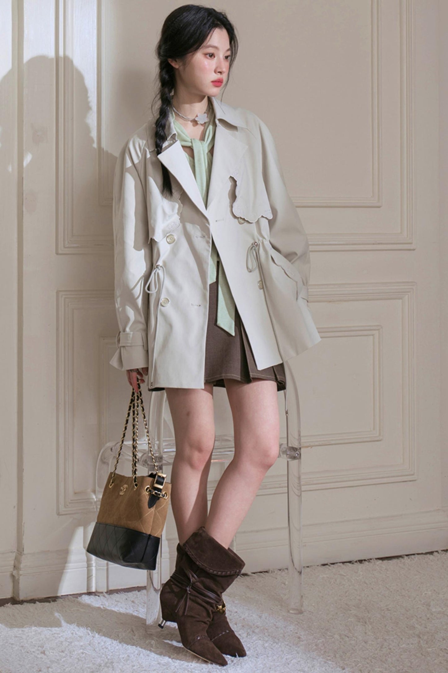 Silhouette Pine Short Trench Coat