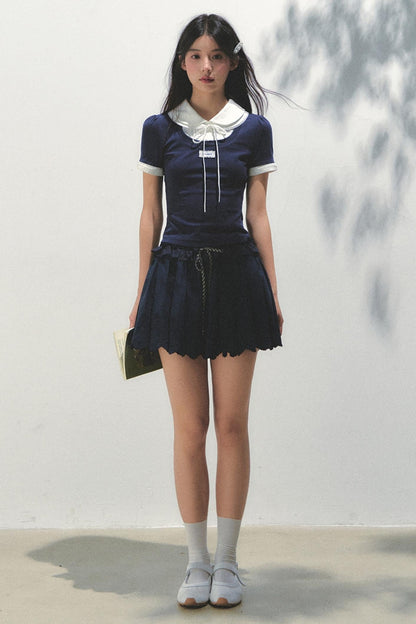 Casual Patchwork Knit Tee