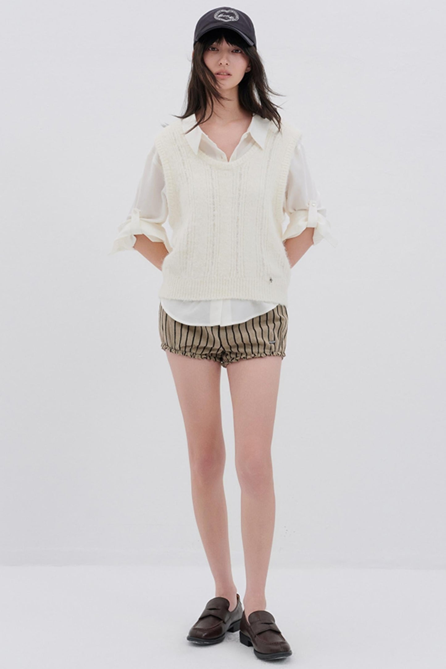 Silky White College Shirt