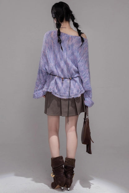 Mist Floral Wool Pullover Top