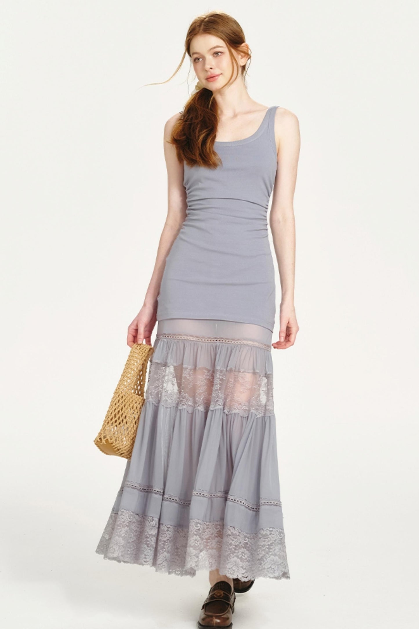 Sheer Romantic Backless Dress Set-Up