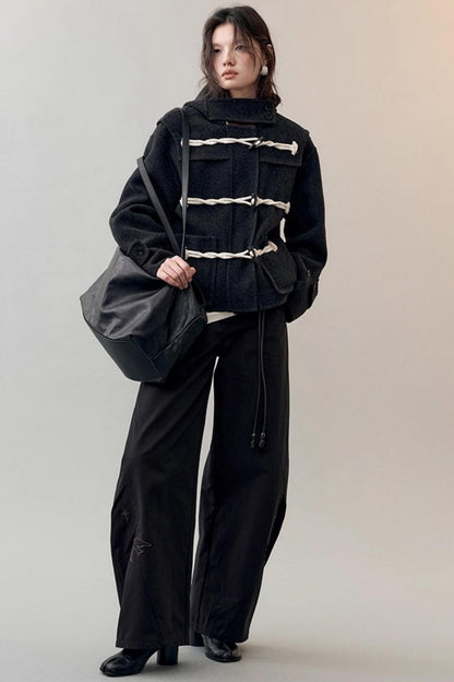 Star Bird Embroidered Loose Pants