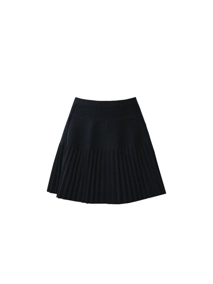 Pleated Knit Skirt & Top Set-Up