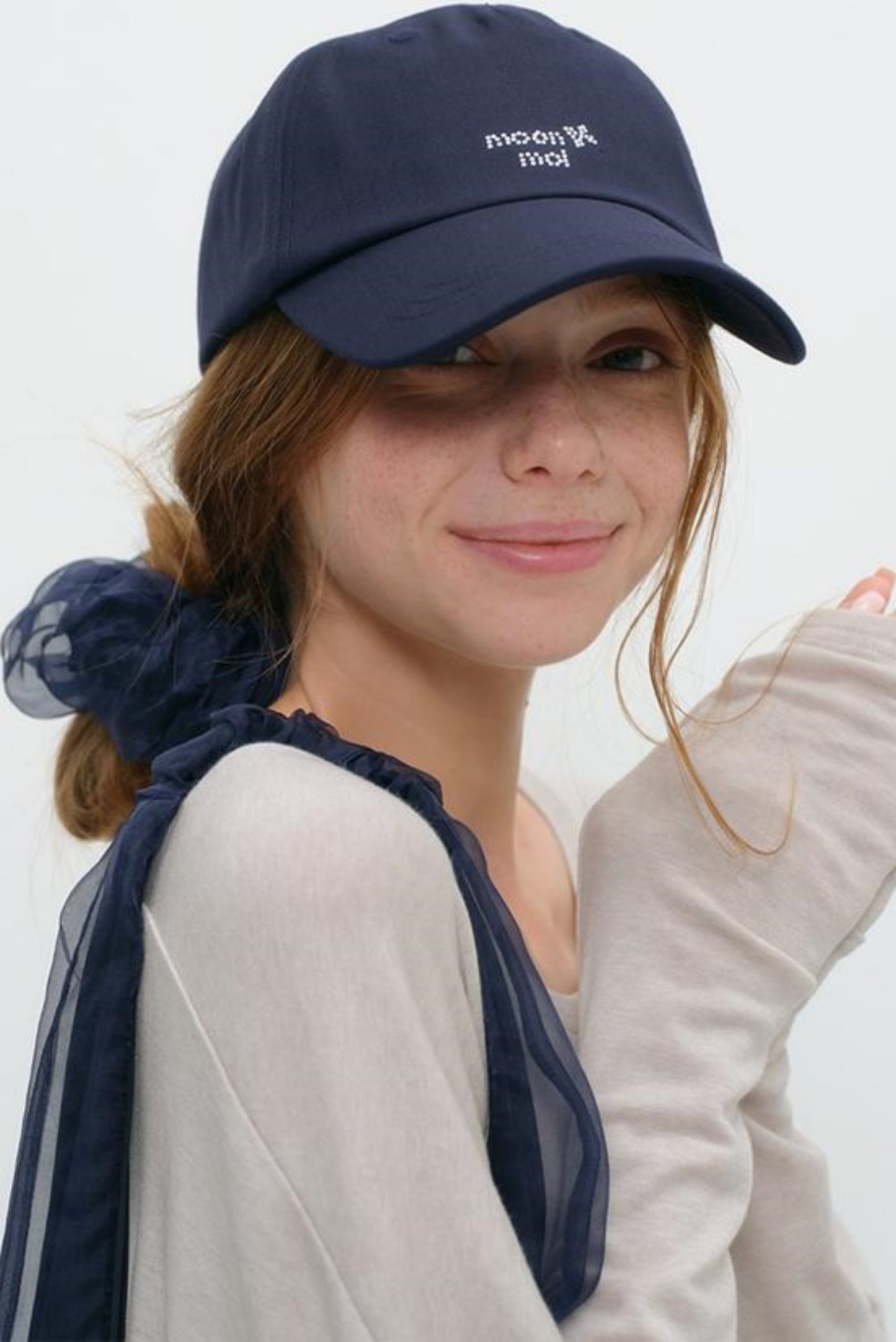 Floral Rhinestone Cap