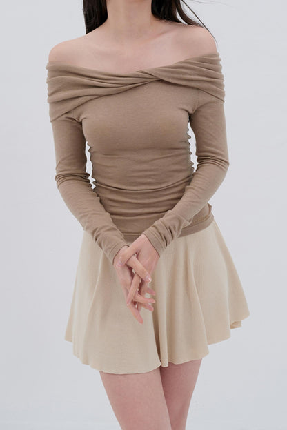 Korean Pleated Midi Skirt