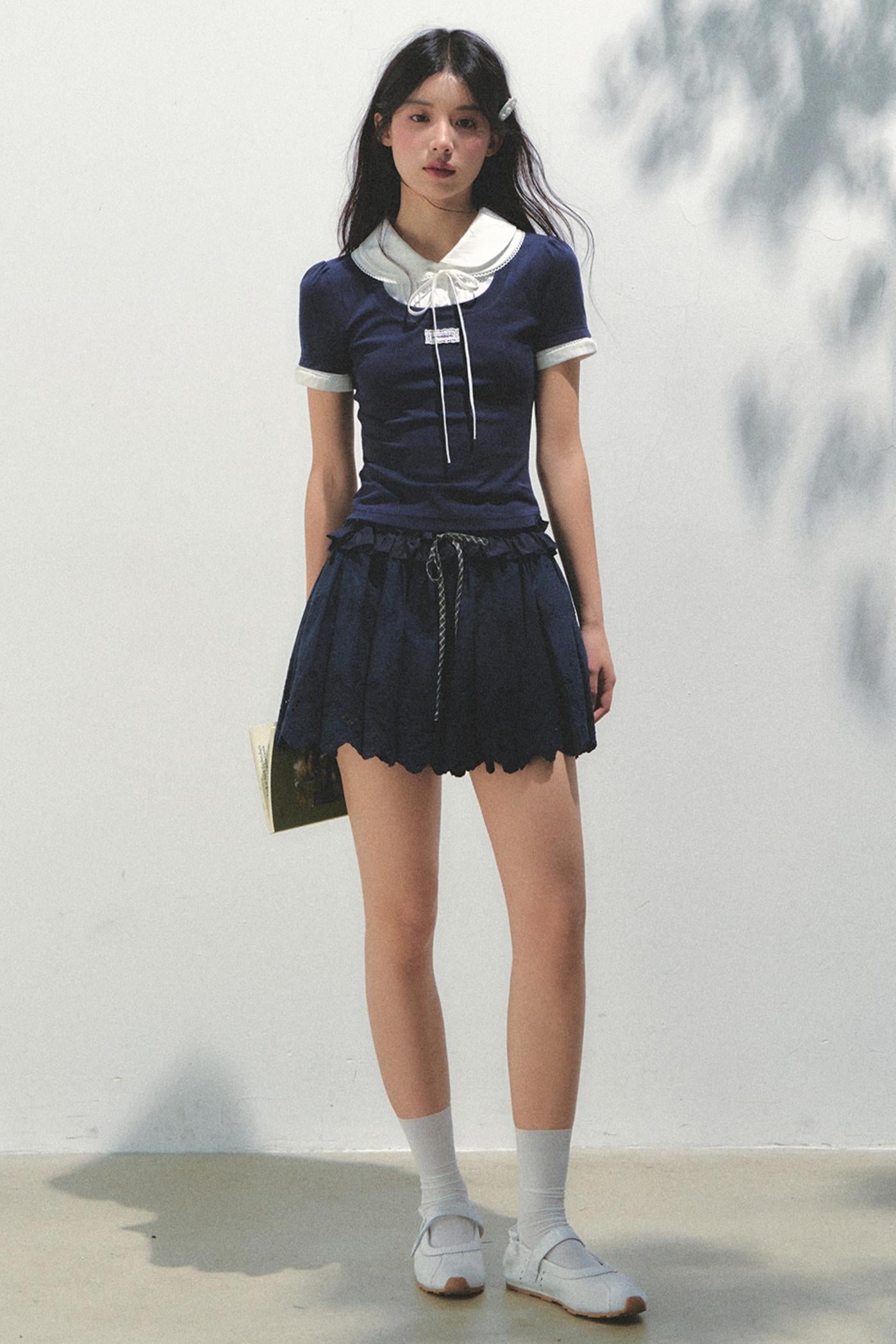 Casual Patchwork Knit Tee