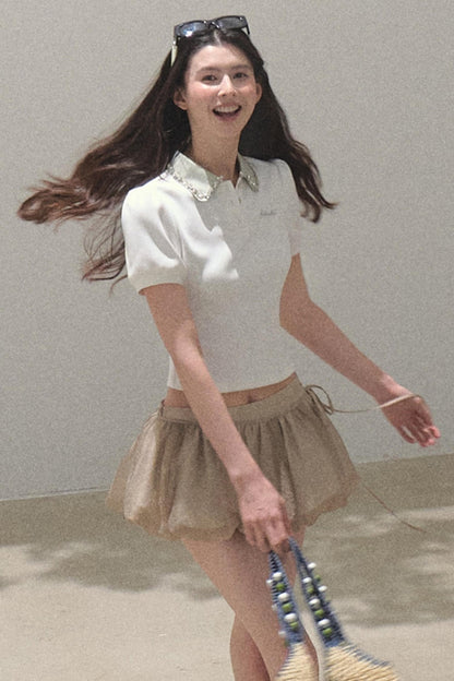 Sunset Diamond Polo Top