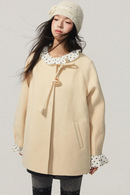 Ruffled Neck Polka Dot Top