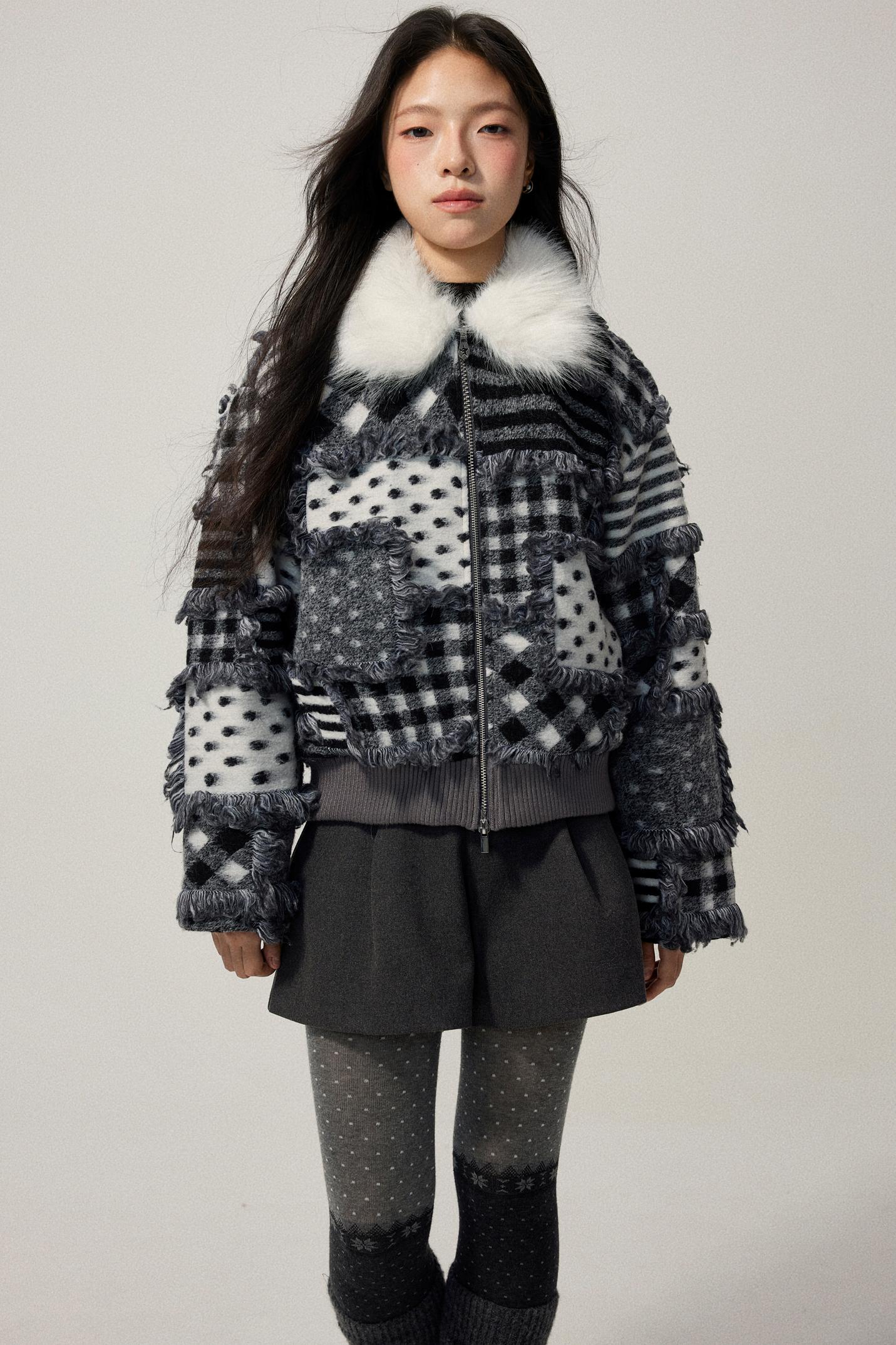 Gray Wool A-Line Suit Shorts