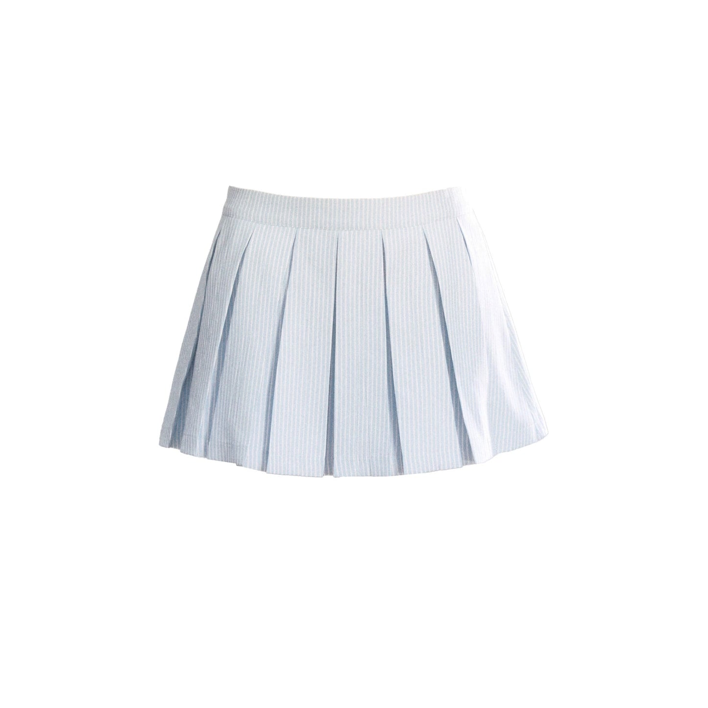 Patchwork Striped Pleated Skirt Set-Up