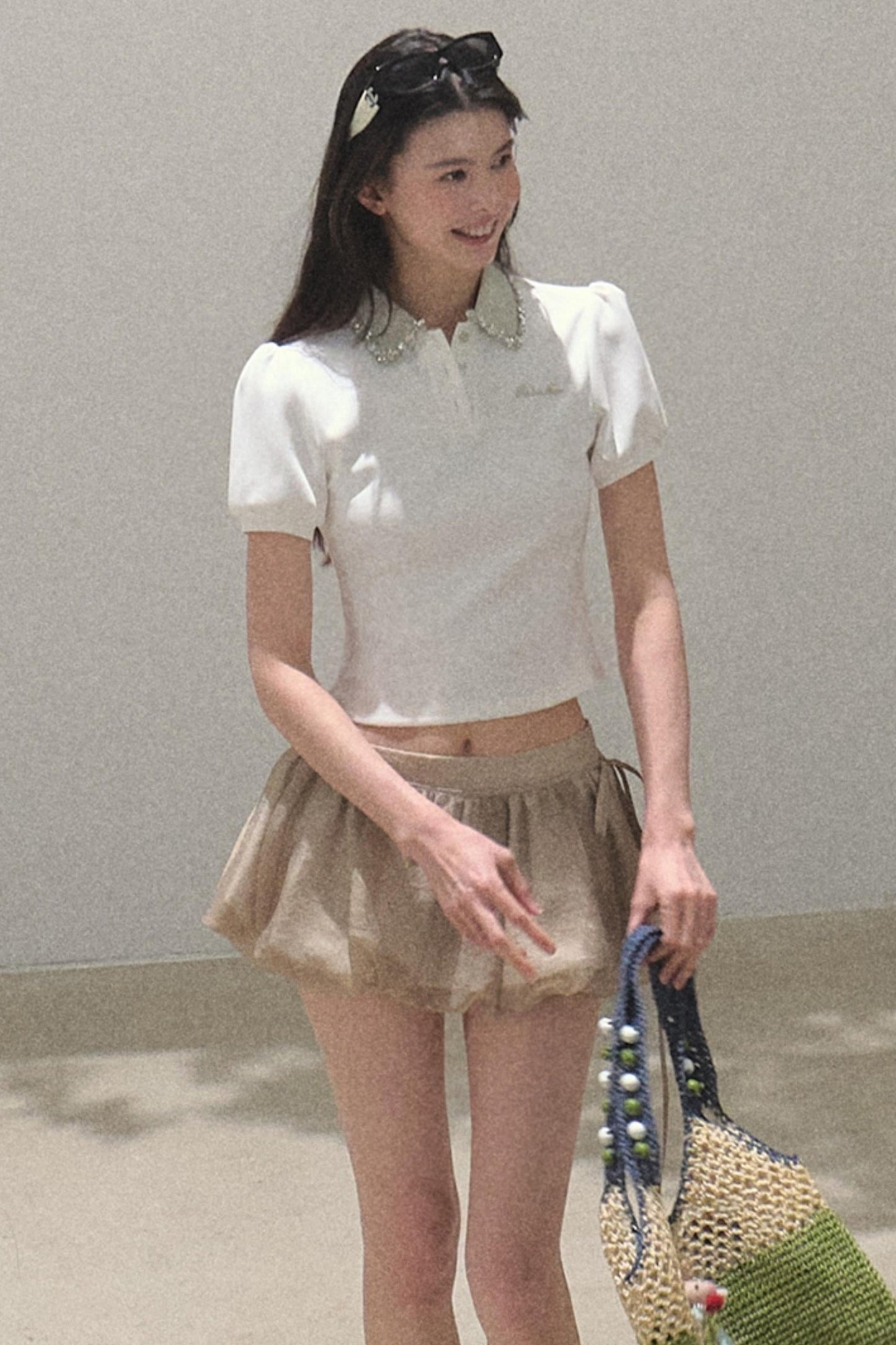 Sunset Diamond Polo Top