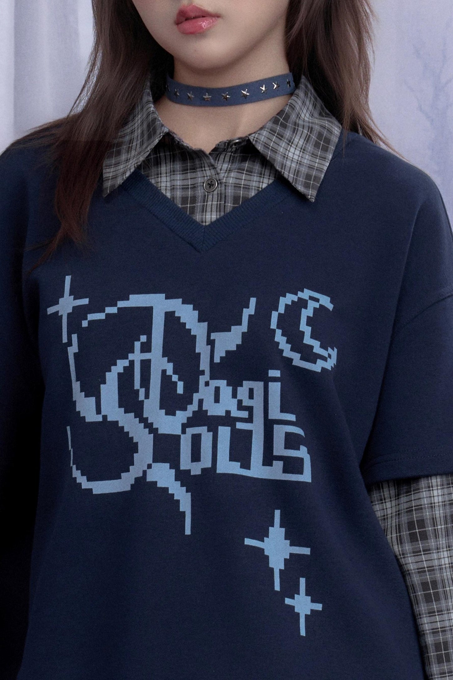 Navy Blue Fighting Spirit Top