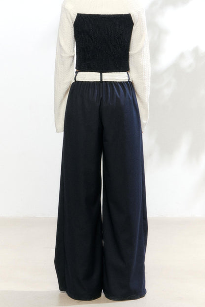 Lace Belted Slacks