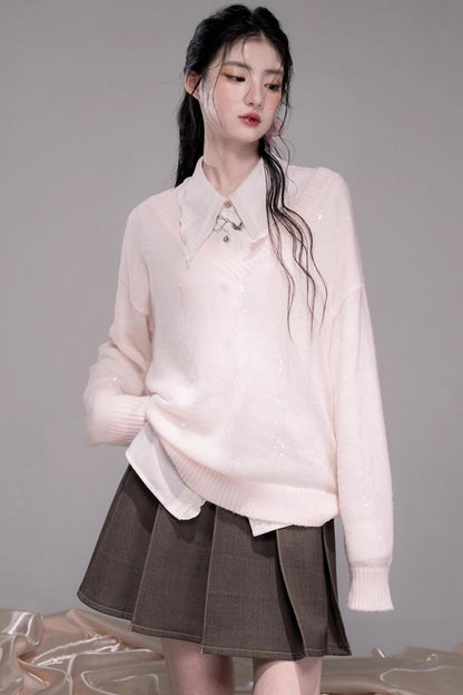 Three-Dimensional Pleated Skirt