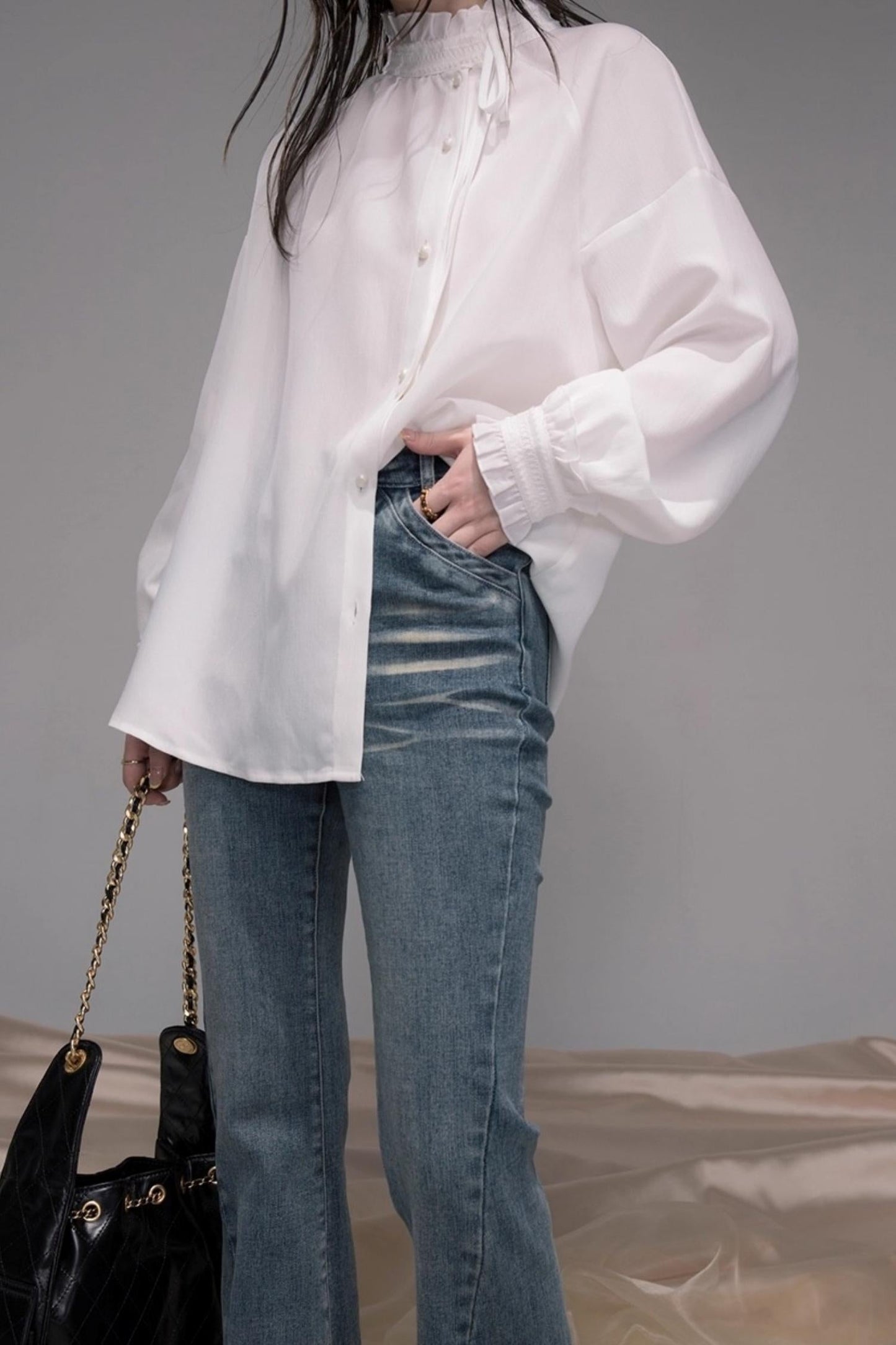Fringed Turtleneck Shirt