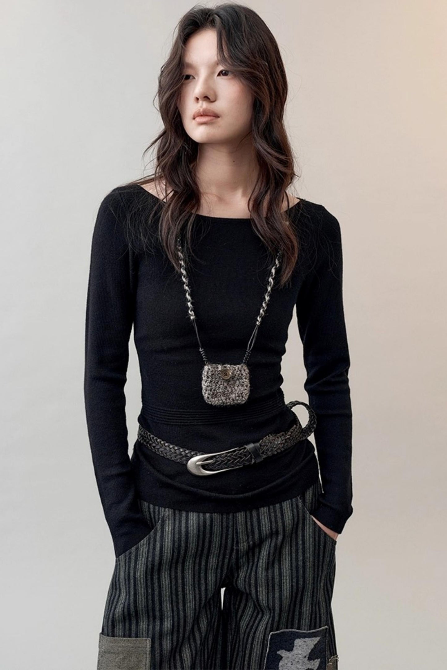 Cloud Yarn Long-sleeved Top