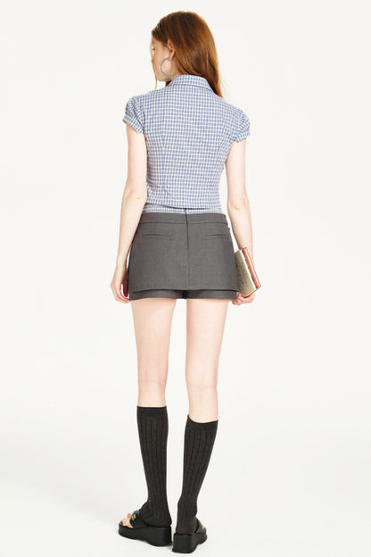 Color Clash A-Line Skirt