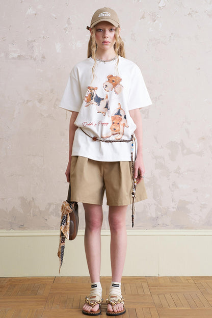 Pleated Wide-Leg Pants