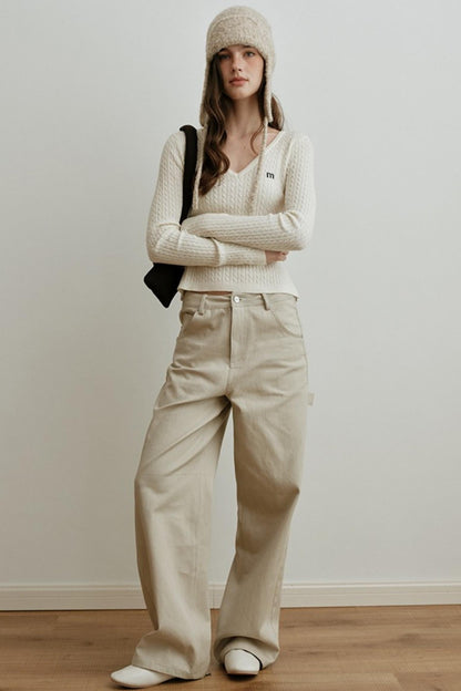 Velvet Twist Knitted Top