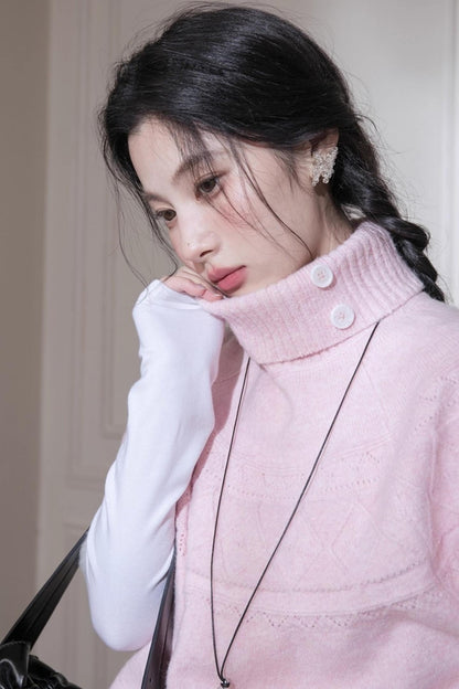 Velvet Bat Sleeve Knitted Sweater Set