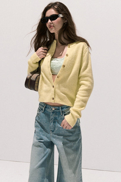 Vintage Wool Crewneck Cardigan