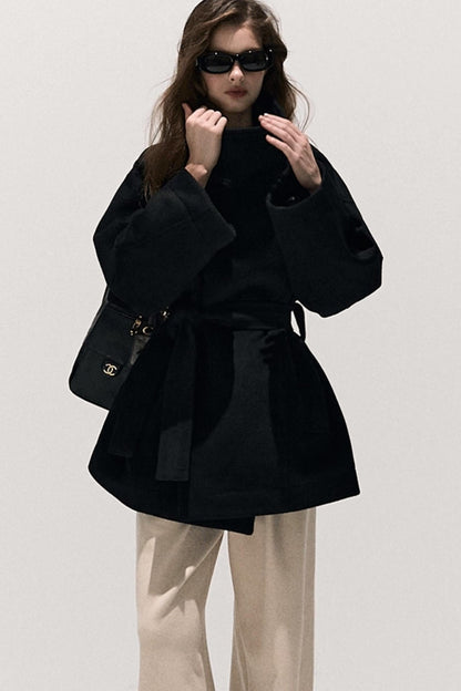 High-Waisted Wool Trousers