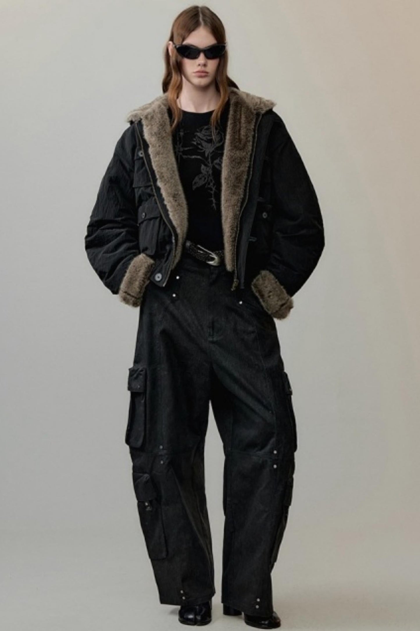 Hand-Painted Rose Knit Top