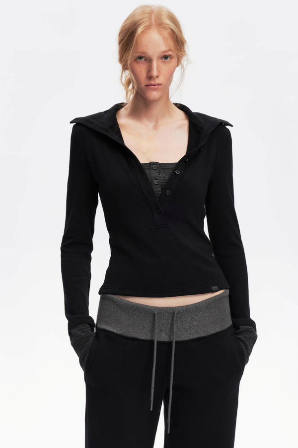 Henry Collar Knitted Top