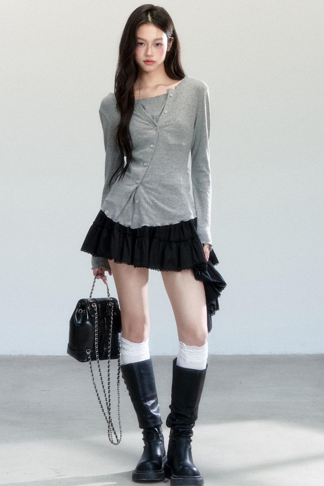 Fragile Layering Knitwear Top