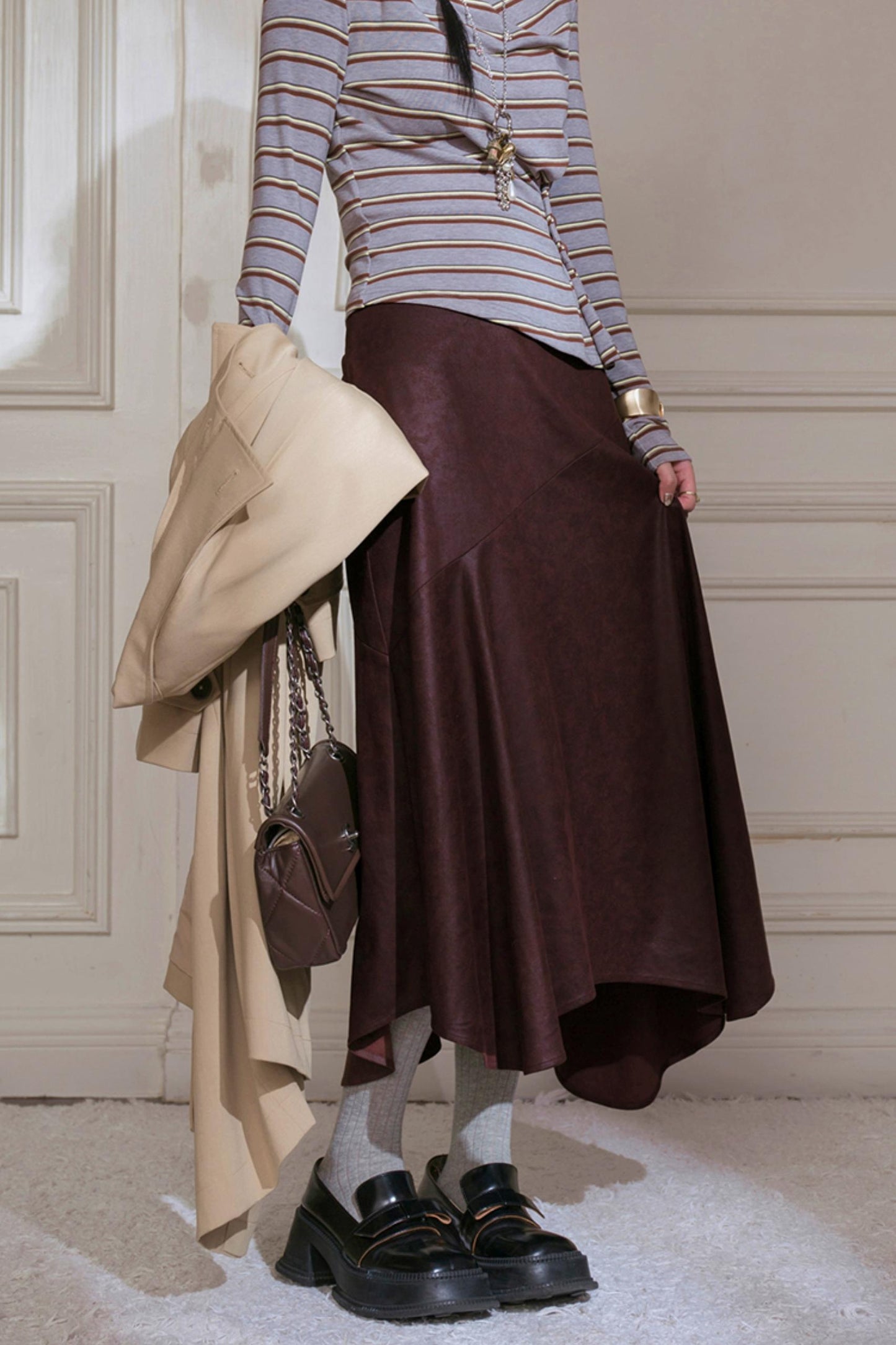 Soft Striped Knitted T-Shirt