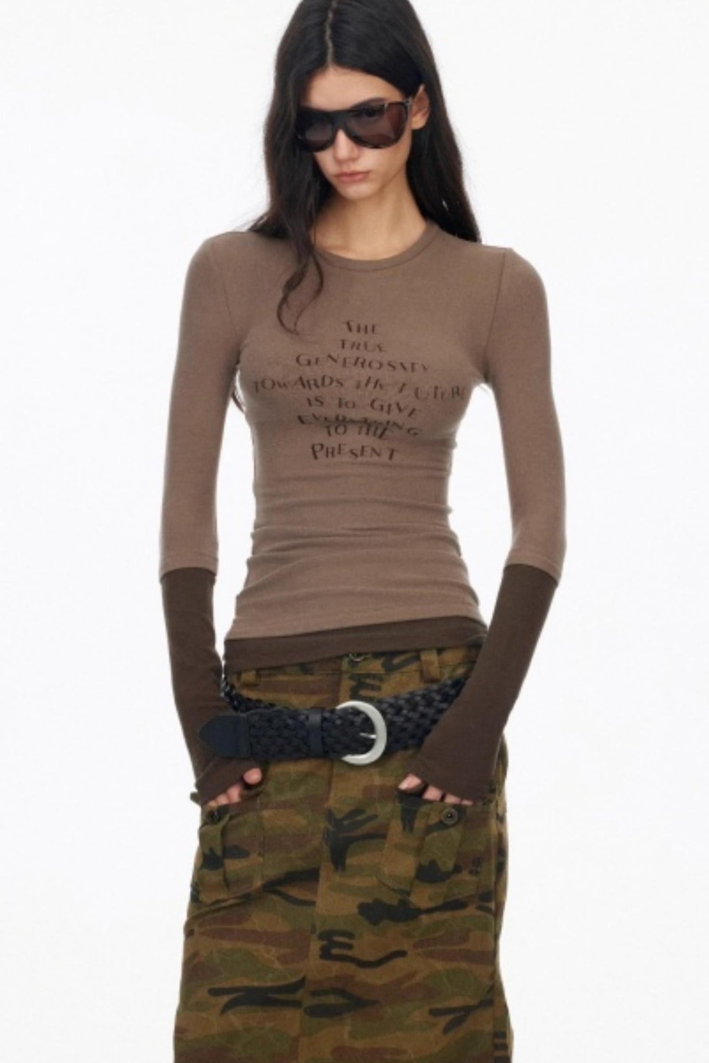 Layered Letter Print T-Shirt