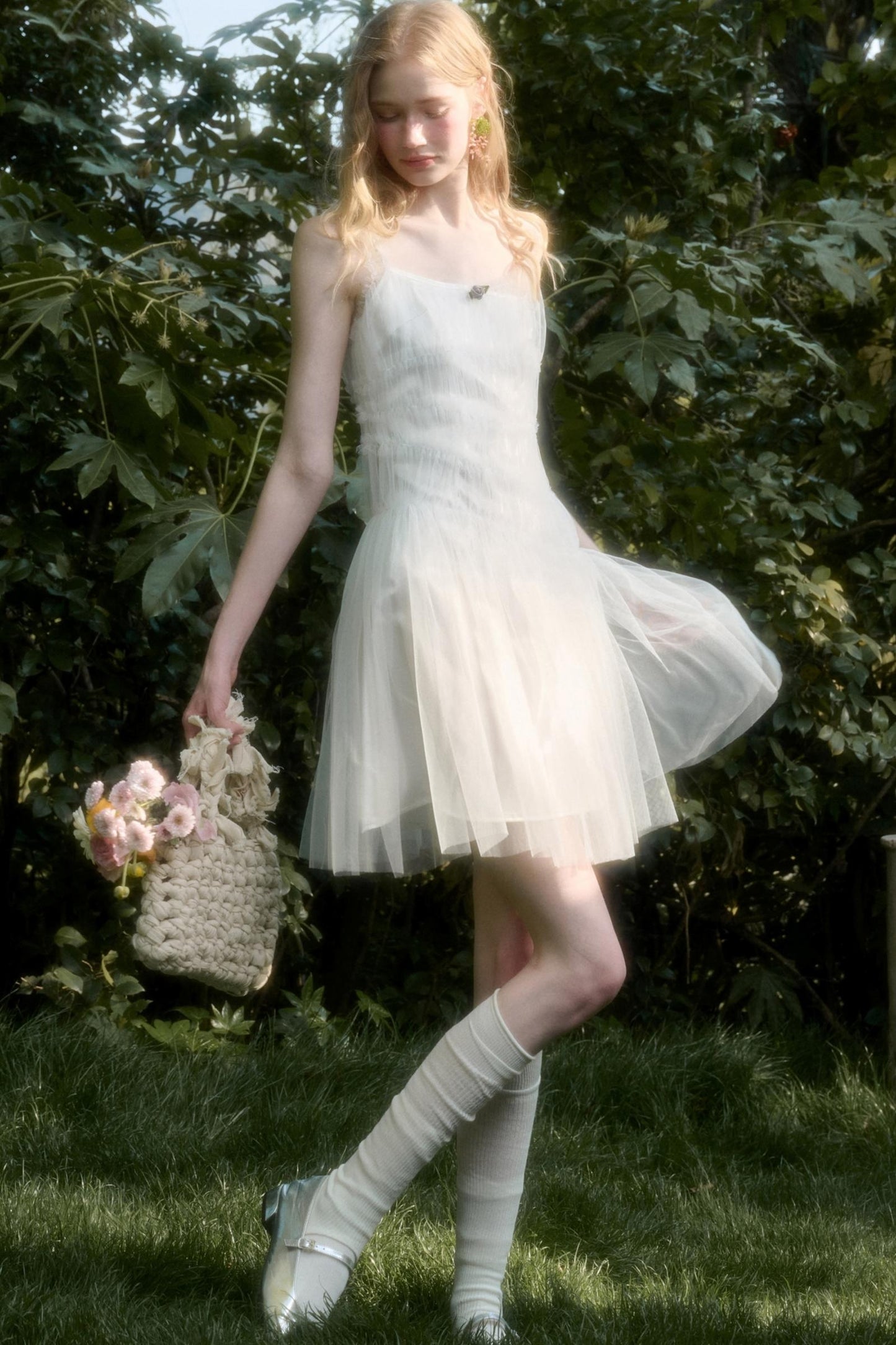 Fluffy Summer Halter Dress