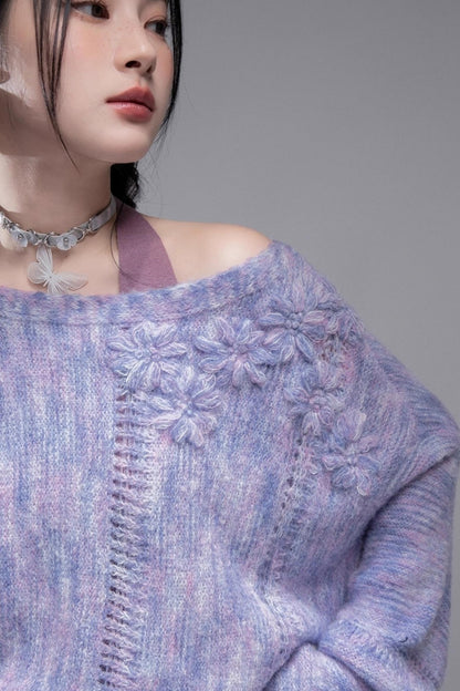 Mist Floral Wool Pullover Top