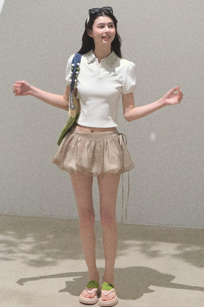 Sunset Diamond Polo Top