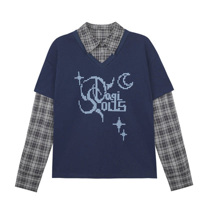 Navy Blue Fighting Spirit Top