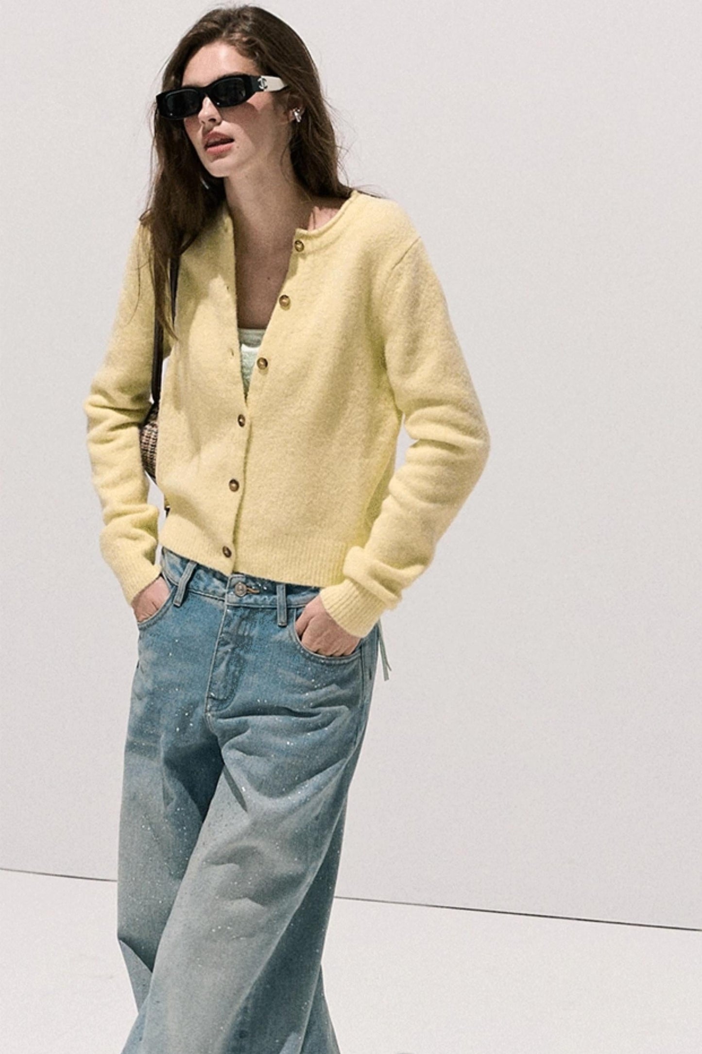 Vintage Wool Crewneck Cardigan