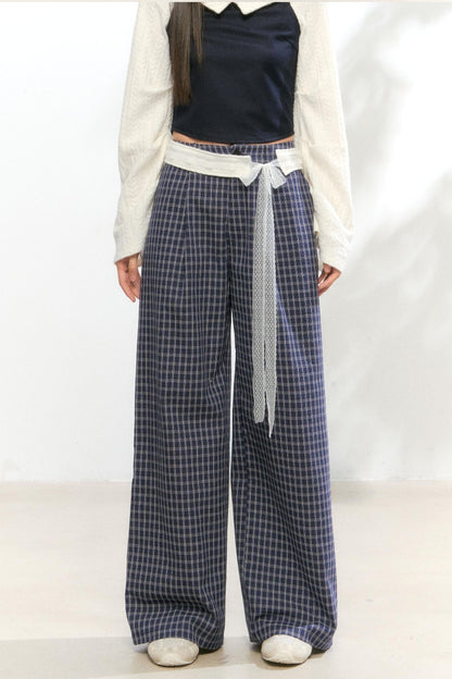 Lace Belted Slacks