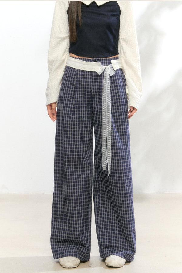 Lace Belted Slacks