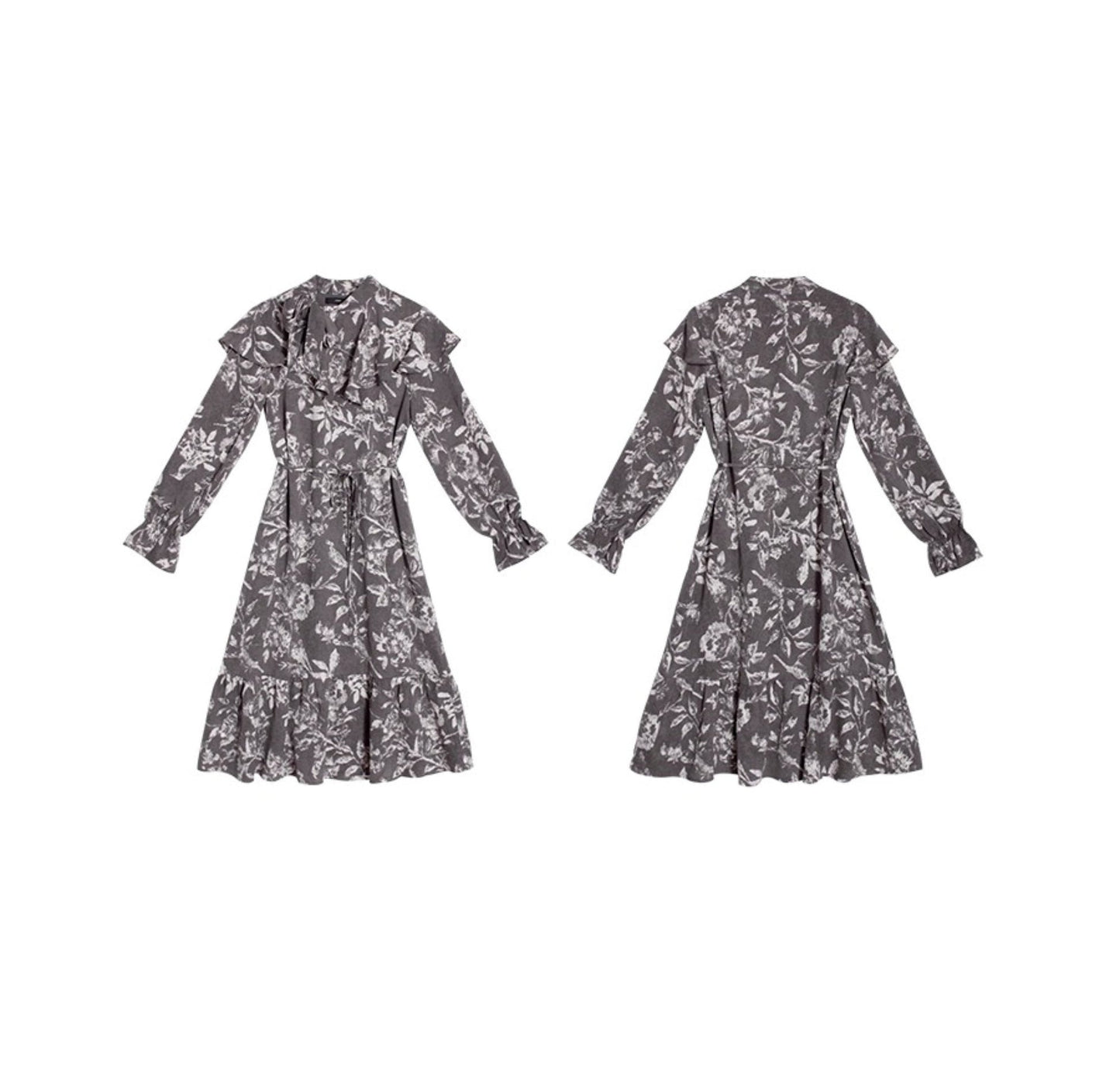 Smart Ink Shawl Collar Dress