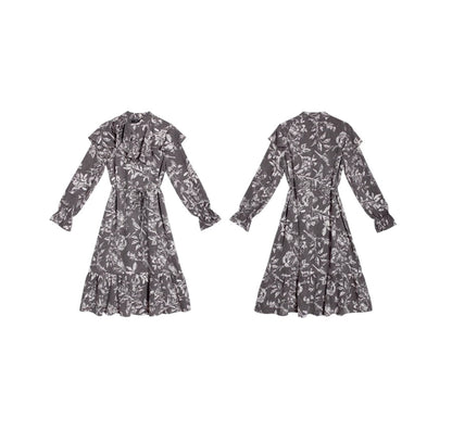 Smart Ink Shawl Collar Dress