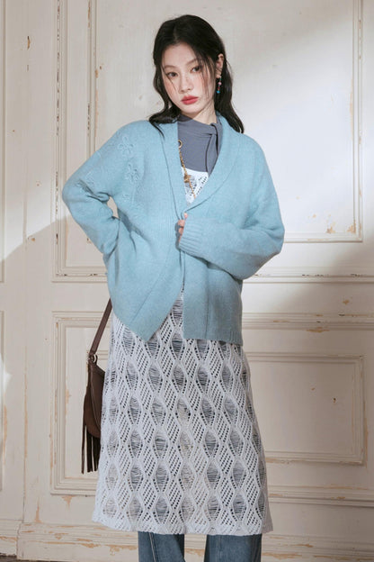 Layering Gray and Blue Sundress Set