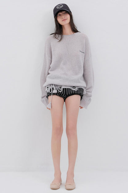 Glitter Wool Blend Knit Top