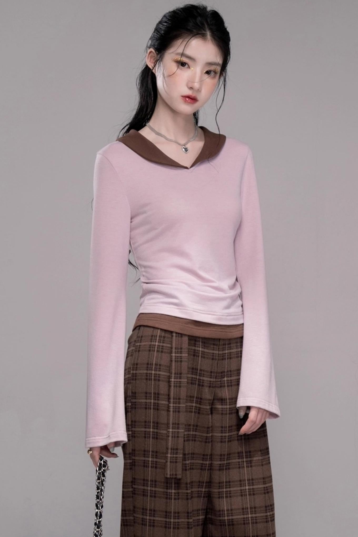 Mocha Brown Wide-leg Slacks