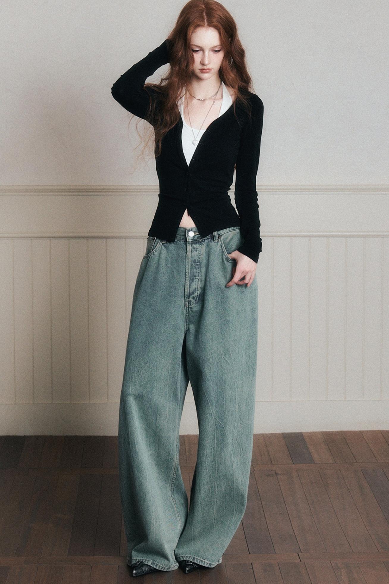 Layered Suspender Cardigan