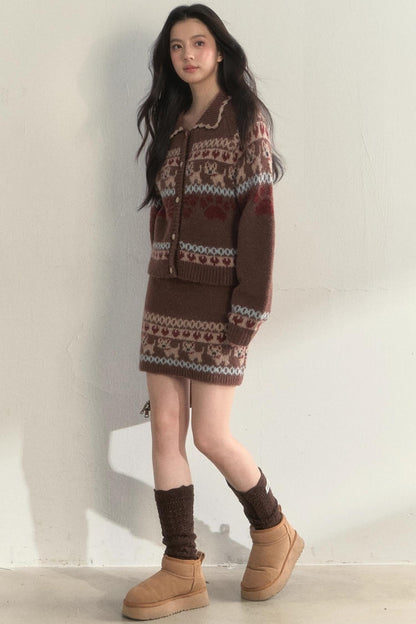 Wool Blend Crochet Layered Woolen Socks