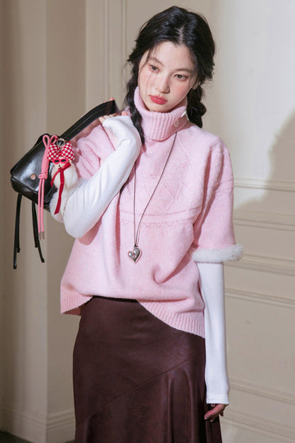 Burgundy Blended Brown Skirt