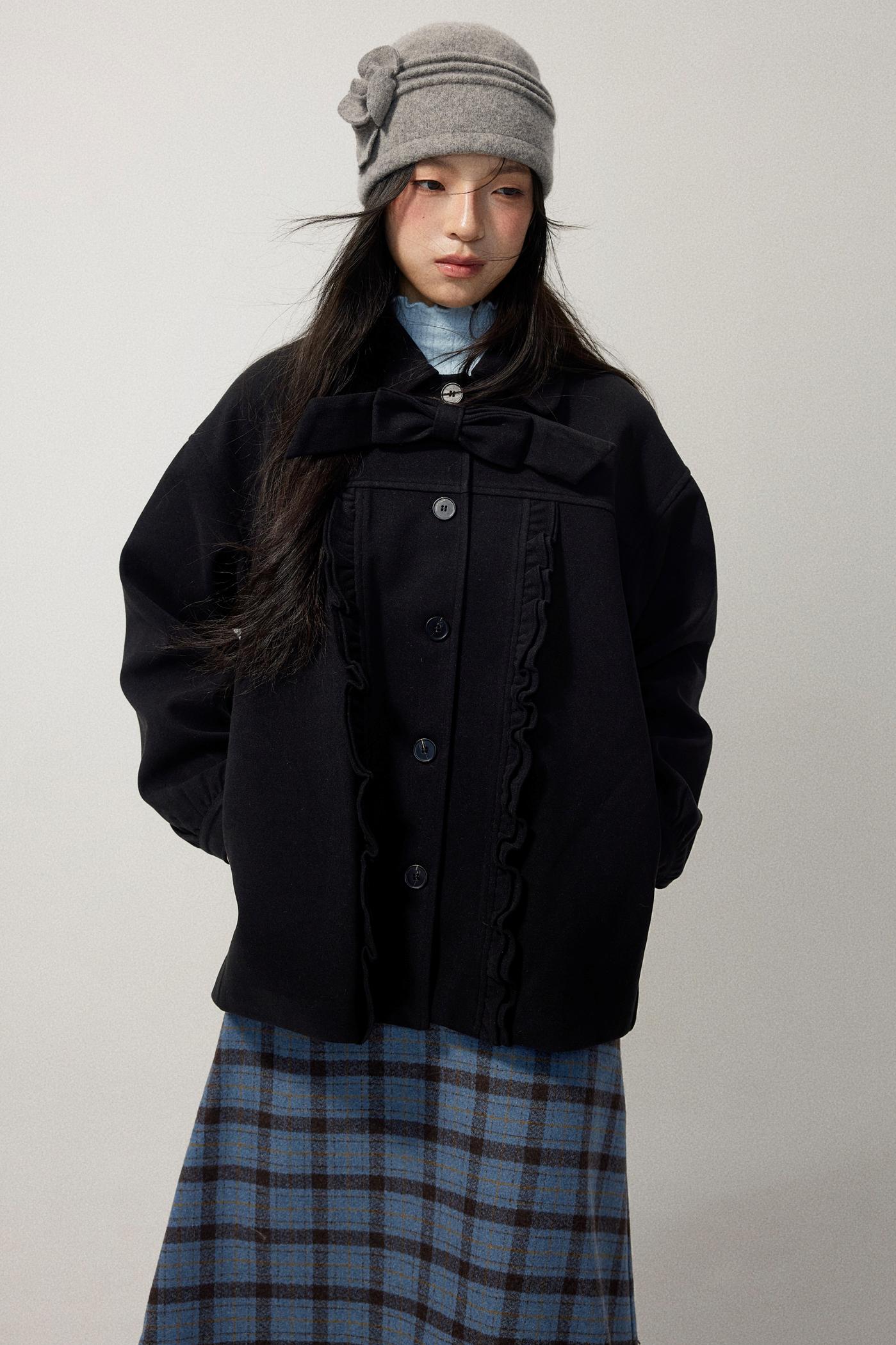 Blue Check Tweed Mermaid Skirt