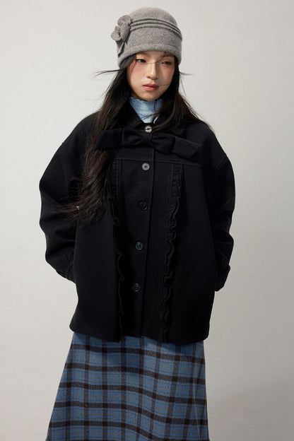 Blue Check Tweed Mermaid Skirt