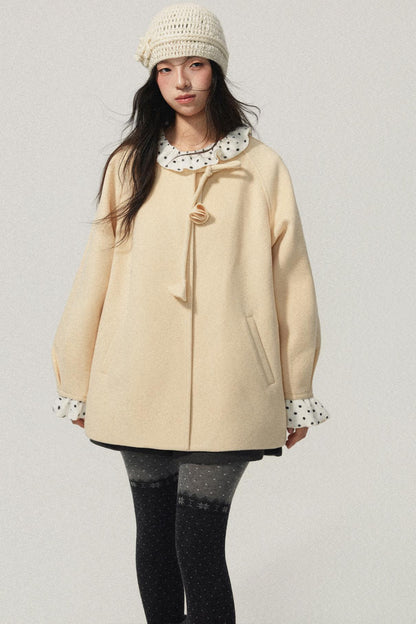 Ruffled Neck Polka Dot Top