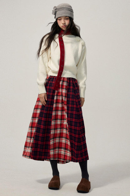 Detachable Skirt Flower Sweater Dress